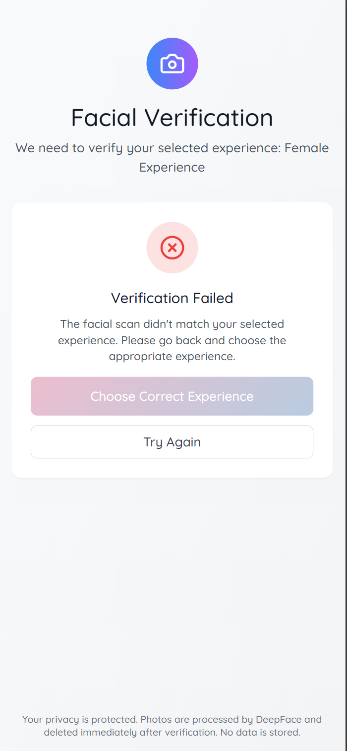 Failed Verification